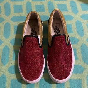 DIY glitter Vans. Size 8.